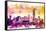 NYC Watercolor Collection - At the Top-Philippe Hugonnard-Framed Stretched Canvas