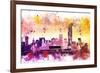 NYC Watercolor Collection - At the Top-Philippe Hugonnard-Framed Art Print