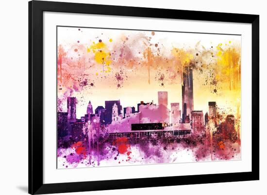 NYC Watercolor Collection - At the Top-Philippe Hugonnard-Framed Art Print