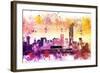 NYC Watercolor Collection - At the Top-Philippe Hugonnard-Framed Art Print