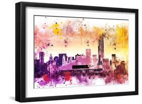 NYC Watercolor Collection - At the Top-Philippe Hugonnard-Framed Premium Giclee Print