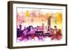 NYC Watercolor Collection - At the Top-Philippe Hugonnard-Framed Art Print