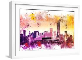 NYC Watercolor Collection - At the Top-Philippe Hugonnard-Framed Art Print