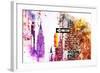 NYC Watercolor Collection - Avenue of the Americas-Philippe Hugonnard-Framed Art Print