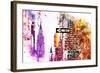 NYC Watercolor Collection - Avenue of the Americas-Philippe Hugonnard-Framed Art Print