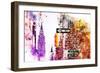 NYC Watercolor Collection - Avenue of the Americas-Philippe Hugonnard-Framed Premium Giclee Print