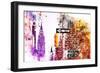 NYC Watercolor Collection - Avenue of the Americas-Philippe Hugonnard-Framed Premium Giclee Print