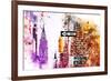 NYC Watercolor Collection - Avenue of the Americas-Philippe Hugonnard-Framed Art Print