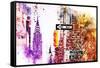 NYC Watercolor Collection - Avenue of the Americas-Philippe Hugonnard-Framed Stretched Canvas