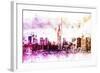 NYC Watercolor Collection - Between-Philippe Hugonnard-Framed Art Print