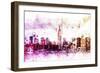 NYC Watercolor Collection - Between-Philippe Hugonnard-Framed Premium Giclee Print