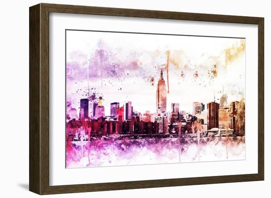 NYC Watercolor Collection - Between-Philippe Hugonnard-Framed Art Print