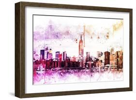 NYC Watercolor Collection - Between-Philippe Hugonnard-Framed Art Print