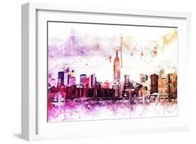 NYC Watercolor Collection - Between-Philippe Hugonnard-Framed Art Print