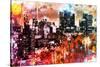 NYC Watercolor Collection - Black Skyscrapers-Philippe Hugonnard-Stretched Canvas