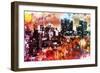 NYC Watercolor Collection - Black Skyscrapers-Philippe Hugonnard-Framed Art Print
