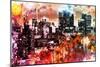 NYC Watercolor Collection - Black Skyscrapers-Philippe Hugonnard-Mounted Art Print