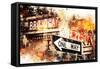 NYC Watercolor Collection - Broadway One Way-Philippe Hugonnard-Framed Stretched Canvas