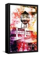 NYC Watercolor Collection - Brooklyn Industry-Philippe Hugonnard-Framed Stretched Canvas