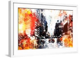 NYC Watercolor Collection - Busy-Philippe Hugonnard-Framed Art Print