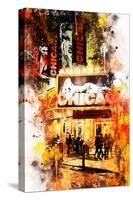 NYC Watercolor Collection - Chicago-Philippe Hugonnard-Stretched Canvas