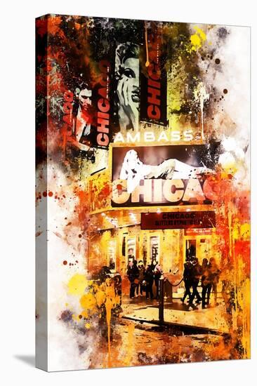 NYC Watercolor Collection - Chicago-Philippe Hugonnard-Stretched Canvas