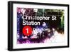 NYC Watercolor Collection - Christopher St Station-Philippe Hugonnard-Framed Premium Giclee Print