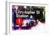 NYC Watercolor Collection - Christopher St Station-Philippe Hugonnard-Framed Premium Giclee Print