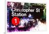 NYC Watercolor Collection - Christopher St Station-Philippe Hugonnard-Framed Art Print