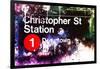 NYC Watercolor Collection - Christopher St Station-Philippe Hugonnard-Framed Art Print