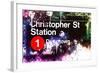 NYC Watercolor Collection - Christopher St Station-Philippe Hugonnard-Framed Art Print