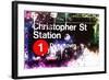 NYC Watercolor Collection - Christopher St Station-Philippe Hugonnard-Framed Art Print