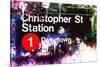 NYC Watercolor Collection - Christopher St Station-Philippe Hugonnard-Stretched Canvas