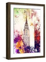 NYC Watercolor Collection - Chrysler Building-Philippe Hugonnard-Framed Art Print