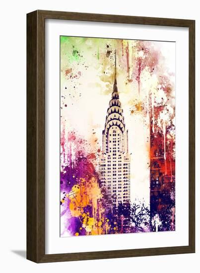 NYC Watercolor Collection - Chrysler Building-Philippe Hugonnard-Framed Art Print