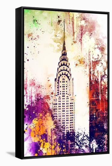 NYC Watercolor Collection - Chrysler Building-Philippe Hugonnard-Framed Stretched Canvas
