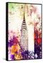 NYC Watercolor Collection - Chrysler Building-Philippe Hugonnard-Framed Stretched Canvas