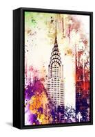 NYC Watercolor Collection - Chrysler Building-Philippe Hugonnard-Framed Stretched Canvas