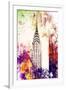 NYC Watercolor Collection - Chrysler Building-Philippe Hugonnard-Framed Art Print