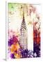 NYC Watercolor Collection - Chrysler Building-Philippe Hugonnard-Framed Art Print