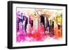 NYC Watercolor Collection - City of Colors-Philippe Hugonnard-Framed Art Print