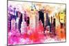 NYC Watercolor Collection - City of Colors-Philippe Hugonnard-Mounted Art Print