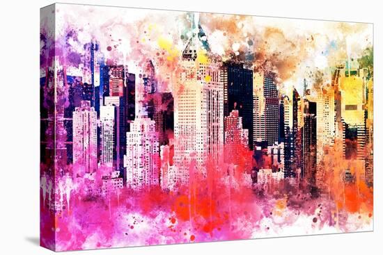 NYC Watercolor Collection - City of Colors-Philippe Hugonnard-Stretched Canvas