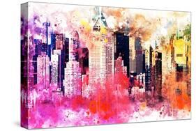 NYC Watercolor Collection - City of Colors-Philippe Hugonnard-Stretched Canvas