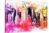 NYC Watercolor Collection - City of Colors-Philippe Hugonnard-Stretched Canvas