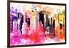 NYC Watercolor Collection - City of Colors-Philippe Hugonnard-Framed Art Print