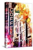 NYC Watercolor Collection - Coffee Shop Union SQ-Philippe Hugonnard-Stretched Canvas