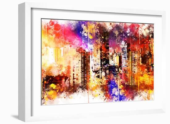 NYC Watercolor Collection - Color Explosion-Philippe Hugonnard-Framed Art Print