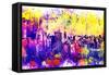 NYC Watercolor Collection - Colorful Midtown-Philippe Hugonnard-Framed Stretched Canvas