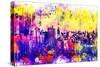 NYC Watercolor Collection - Colorful Midtown-Philippe Hugonnard-Stretched Canvas